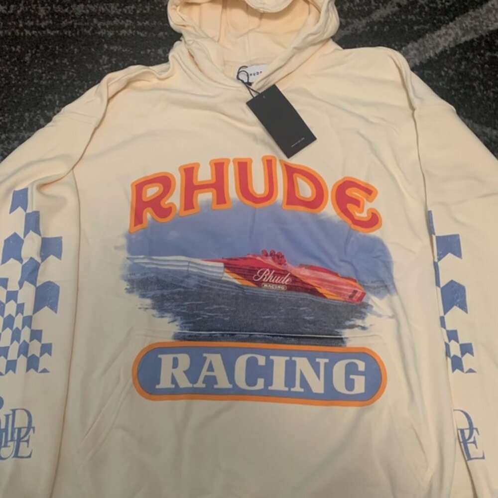 RHUDE Racing 1st Place Boat Hoodie Men’s Medium - Picture 2 of 5